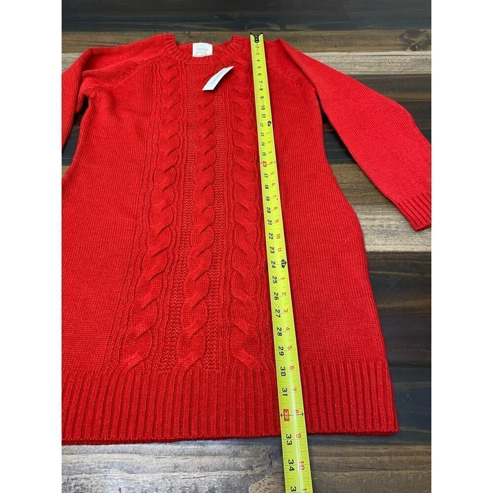 Harper Heritage Francesca's Red Knit Mini Sweater Dress Red Long Sleeve Size M - Picture 6 of 9